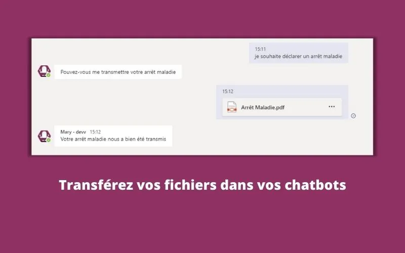 Transfert fichier par chatbot