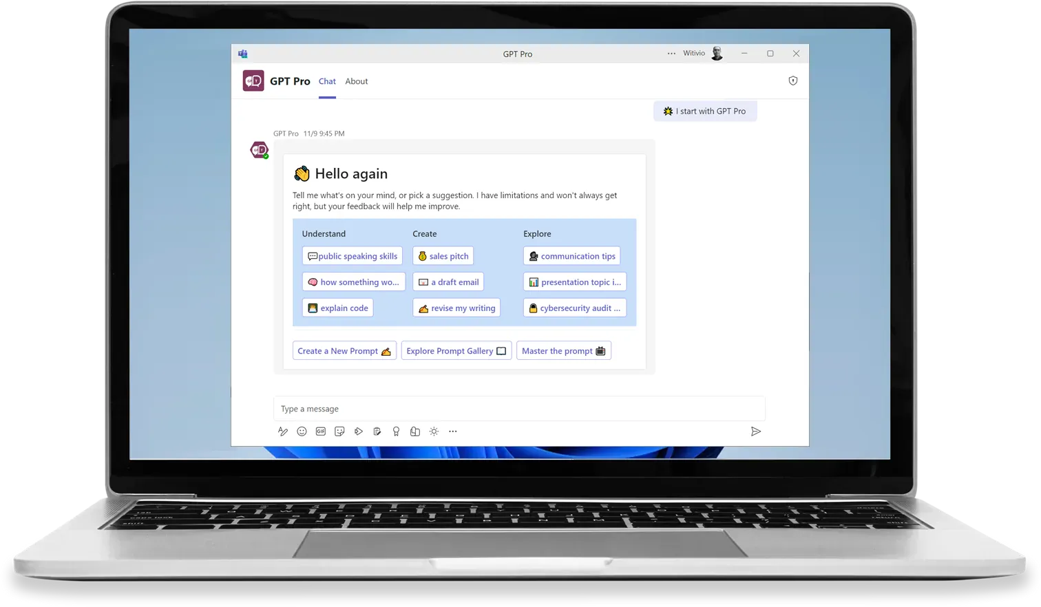 GPT Pro in Microsoft Teams by Witivio