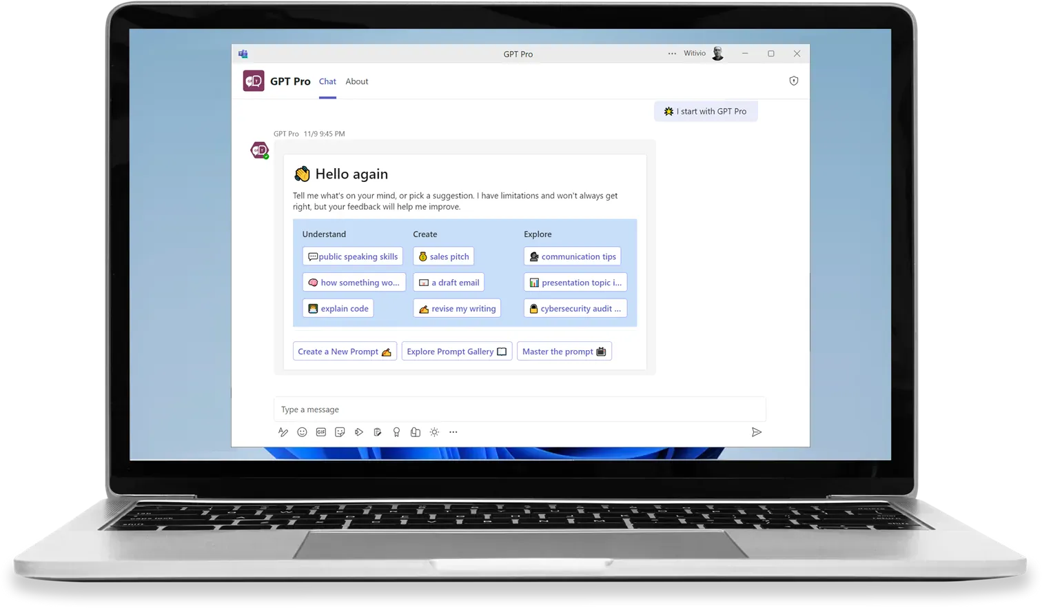 GPT Pro dans Microsoft Teams par Witivio